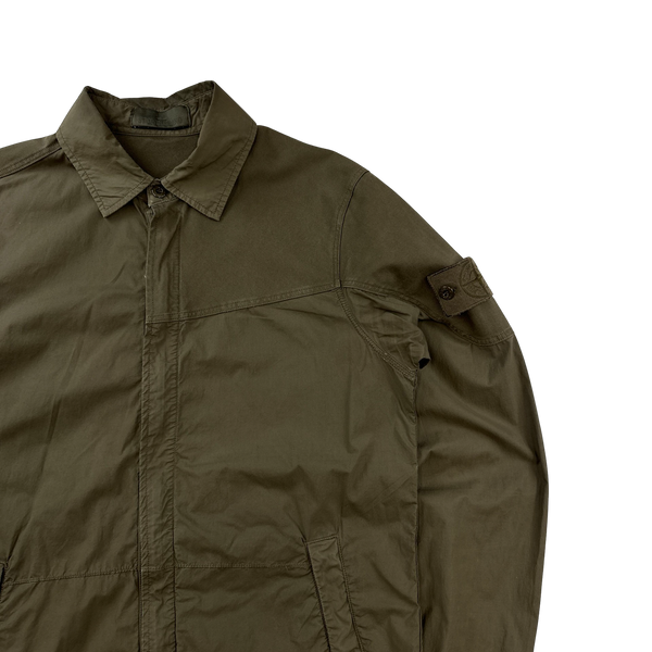 Stone Island Khaki Ghost Lined Overshirt Small