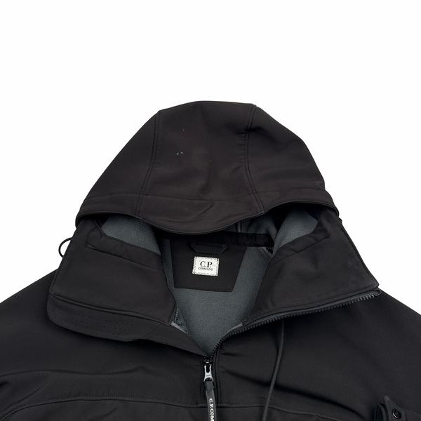 CP Company Black Fleece Lined Soft Shell Lens View Smock Jacket - Large