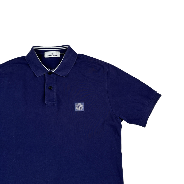Stone Island 2016 Blue Slim Fit Polo Shirt - Large