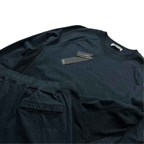 Stone Island 2022 Navy 82/22 40th Anniversary Jumper Short Set - Large