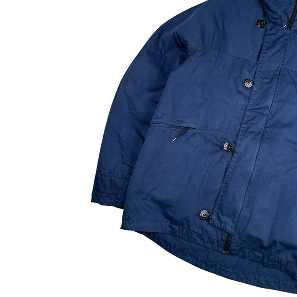 Stone Island 2005 Blue Raso Gommato Dutch Rope Liner Jacket - XL