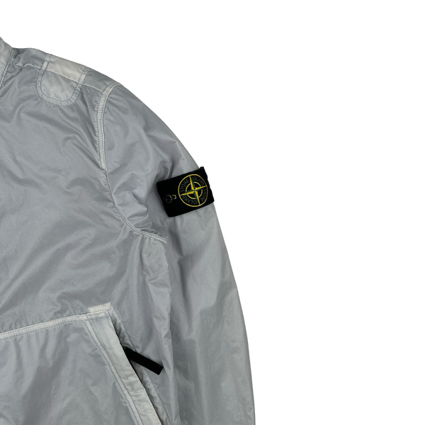 Stone Island 2018 Ice White Lamy Flock Hooded Jacket - Small