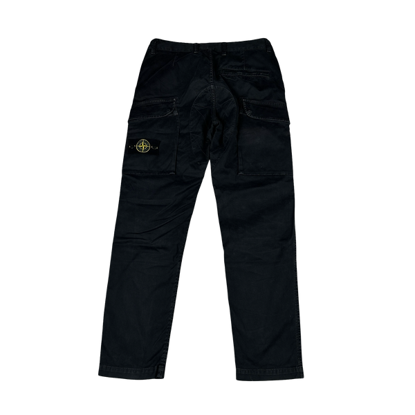 Stone Island 2022 Black RE-T Fit Cargos - 30"