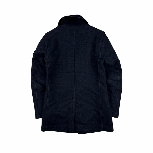 Stone Island Saia Doppia Faccia Wool Long Winter Jacket - Small