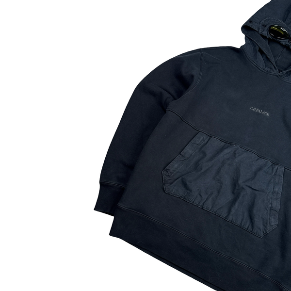 CP Company x Palace Black Spellout Goggle Hoodie - Medium