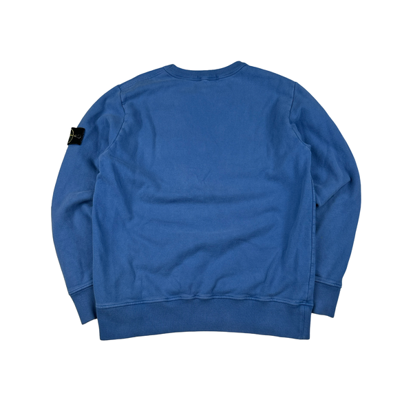 Stone Island Blue Chest Pocket Cotton 2011 Crewneck Jumper - XL