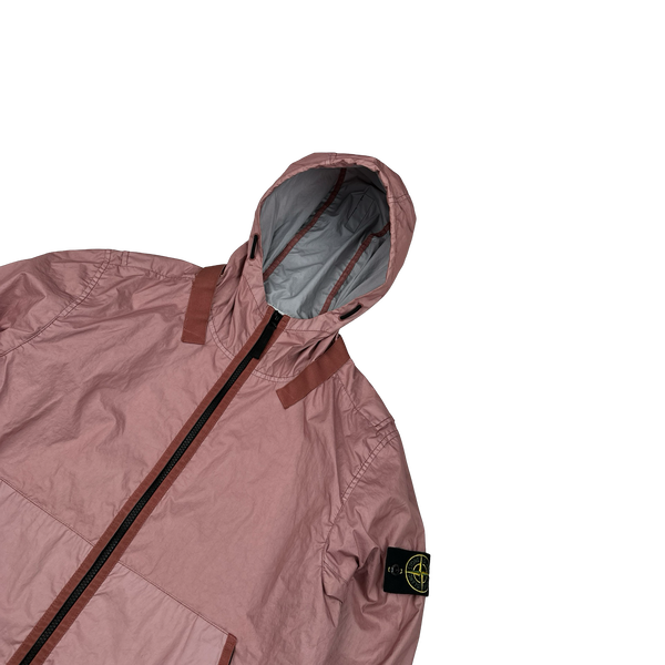 Stone Island 2021 Pink Membrana TC 3L Rain Jacket - Medium
