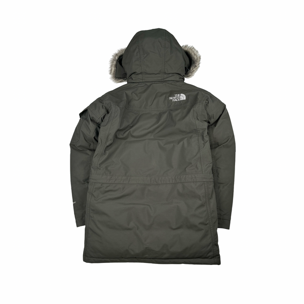 North Face Khaki Hyvent Fur Hood Down Filled Parka Jacket - XS