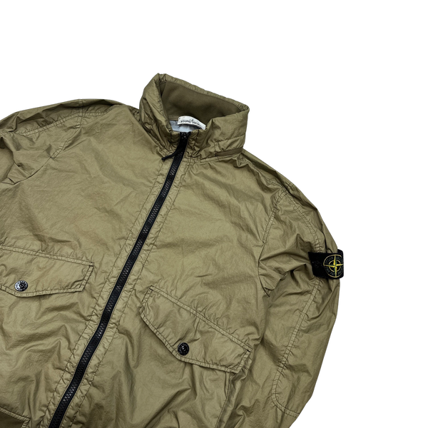 Stone Island Tan Membrana 3L TC Rain Jacket - Large