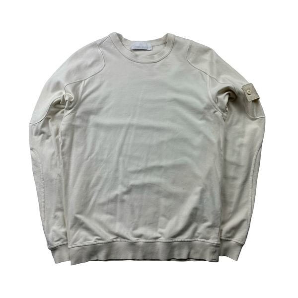 Stone Island 2018 Cream Ghost Crewneck Sweatshirt - Small