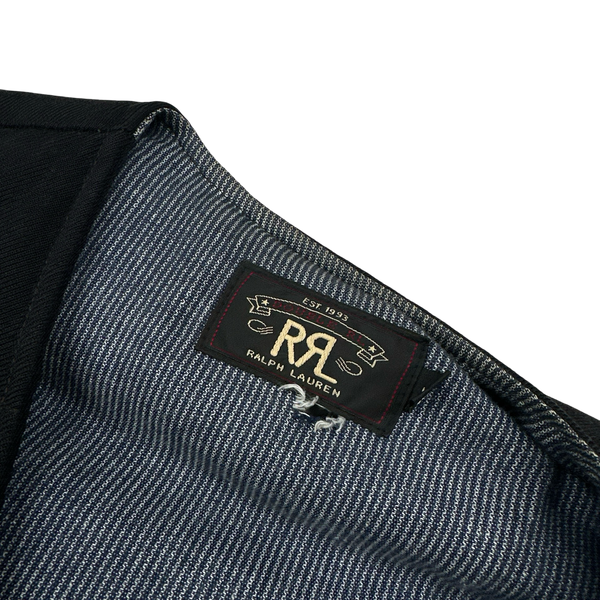 RRL Ralph Lauren Navy Cotton Down Puffer Vest - Medium