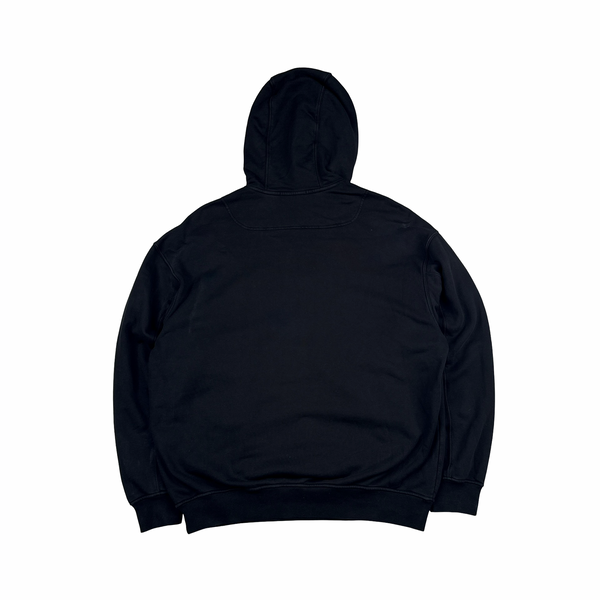 Stone Island 2022 Black Buttoned Hood Spellout Hoodie - XL