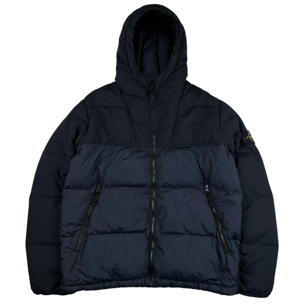Stone Island 2013 Navy Crinkle NY Down Puffer Jacket - XL