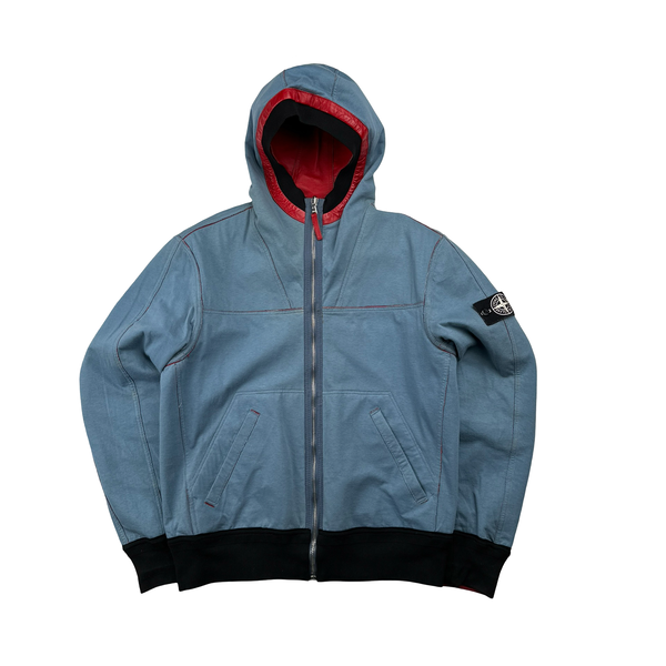 Stone Island 2010 Rare Crimson Red Leather Reversable Jacket - XL