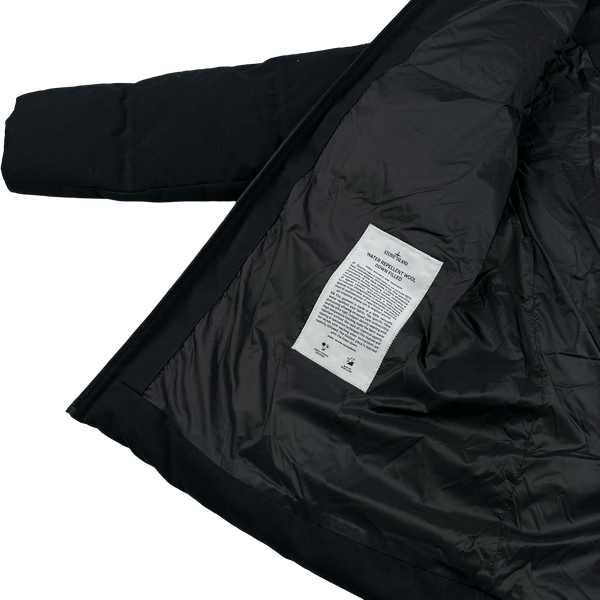 Stone Island 2015 Black Wool Balaclava Repellent Down Jacket - XXL