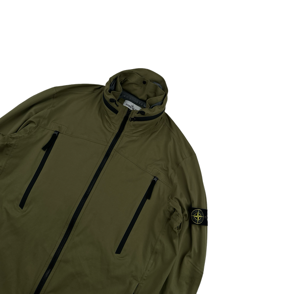 Stone Island 2017 Green Light Soft Shell Check Grid Jacket - XXL