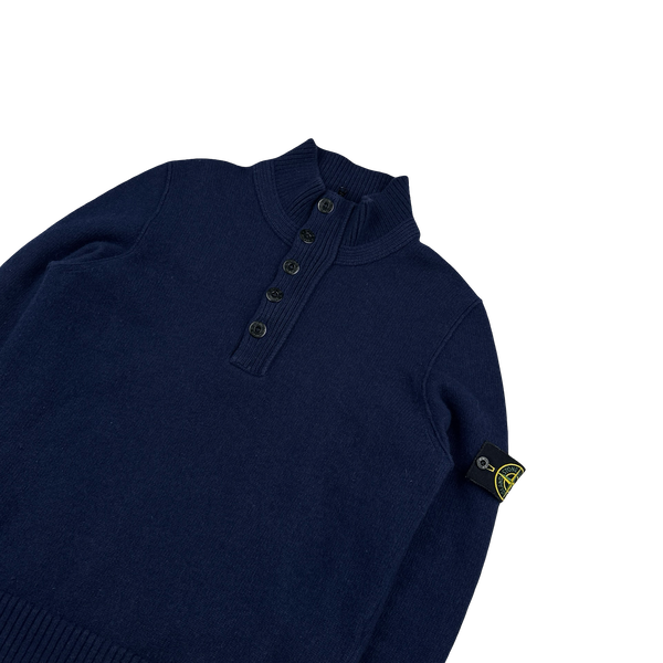 Stone Island 2016  Navy Wool Pullover Jumper - Medium