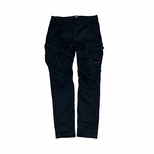 CP Company Navy Stretch Ergonomic Fit Cargo Trousers - Small