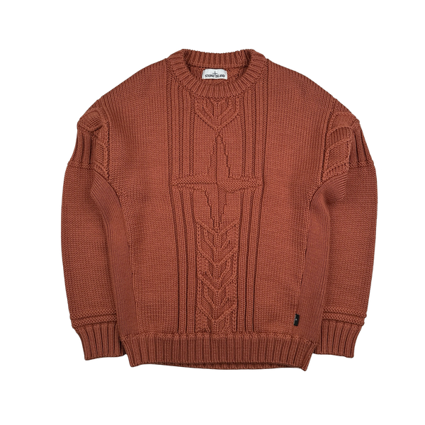 Stone Island 2020 Brick Thick Winter Embossed Knit - Medium