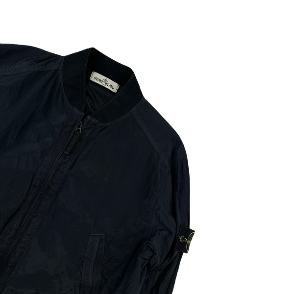 Stone Island 2013 Black Nylon Metal Bomber Jacket - Medium