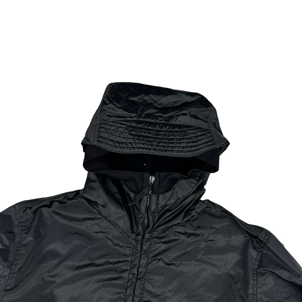 Stone Island 2007 Black Nylon Metal Hooded Jacket - Medium