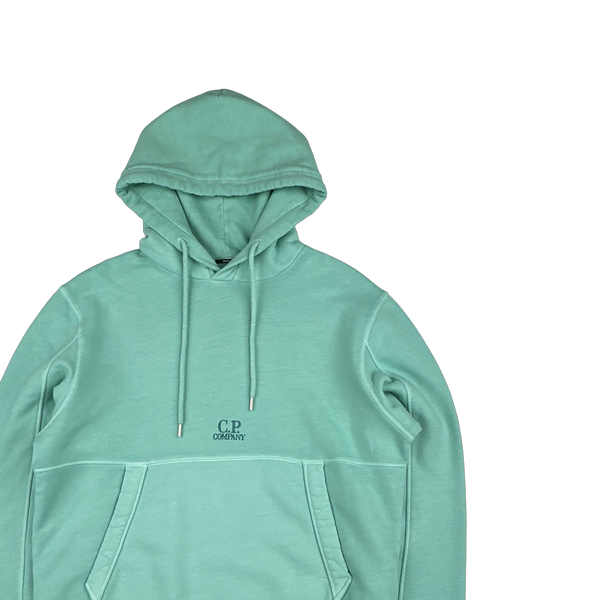 CP Company Teal Spellout Pullover Hoodie - XS