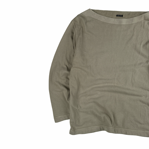 Stone Island Vintage 1999 Tan Wide Neck Pullover Sweater - Large