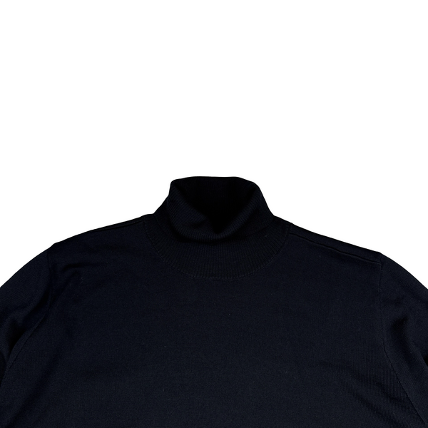 Stone Island 2024 Black Wool High Neck Knit Jumper - XL