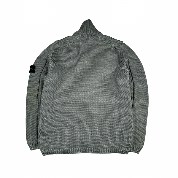 Stone Island AW/2001 Heavyweight Wool Knit Quarter Zip Jumper - XXL