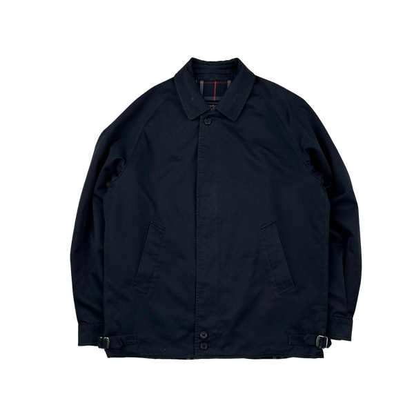 Burberry Nova Check Lined Navy Harrington Jacket - Small