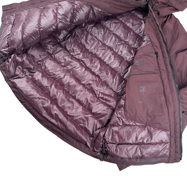 CP Company Burgundy Micro M Down Filled Jacket - Medium