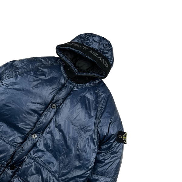Stone Island 2018 Blue Pertex Quantum Y Down Long Puffer - XXL