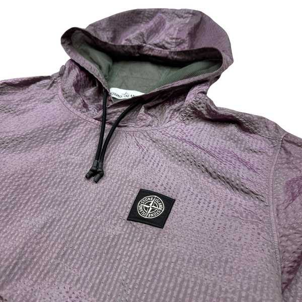 Stone Island Purple Poly Frame TC Nylon Pullover - Small