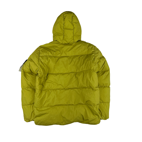 Stone Island Olive Crinkle Reps Down Puffer Jacket - XL