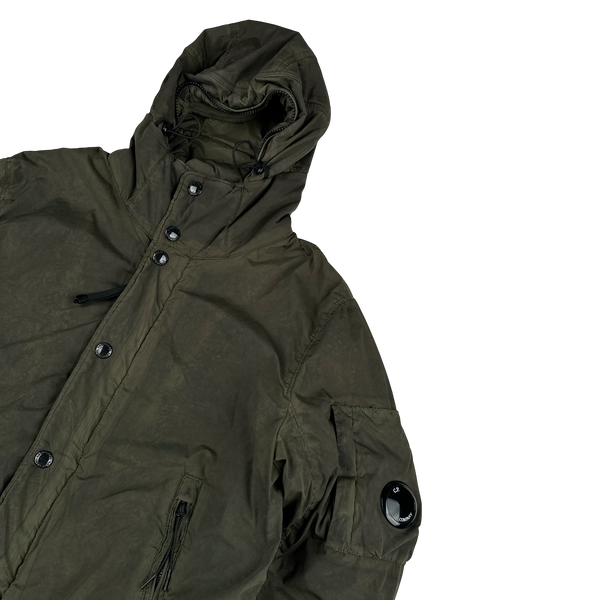 CP Company Khaki Re-Colour Nycra Quilted Jacket - Small