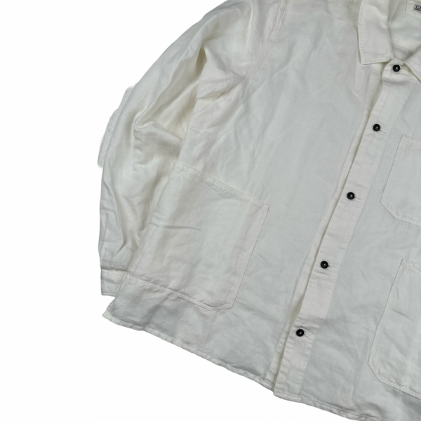 CP Company White Brushed Cotton Shirt - XXL