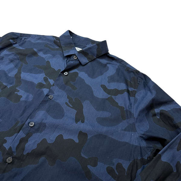 Valentino Blue Multi Camo Shirt - XL