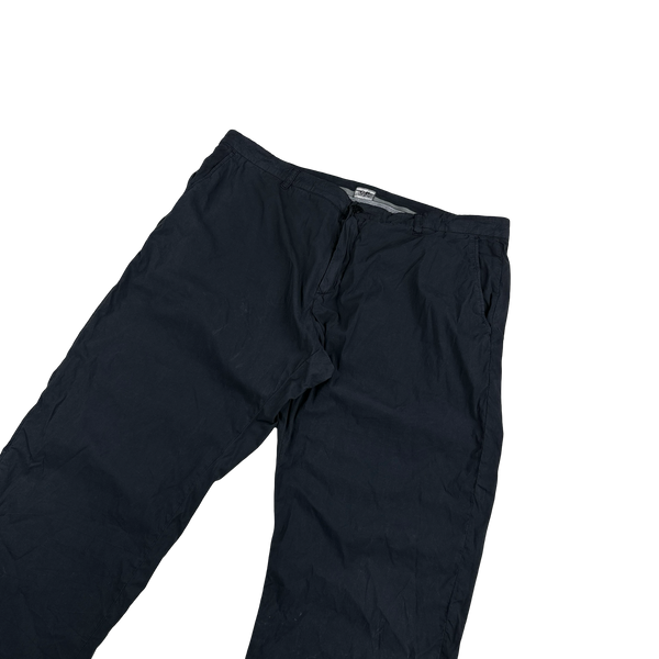 CP Company Navy Cotton Spellout Patch Trousers - 40"
