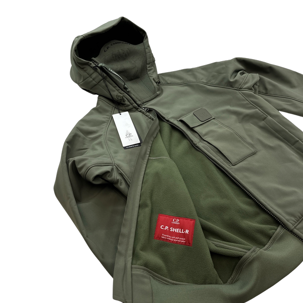 CP Company Khaki Face Mask Soft Shell Jacket  - XS