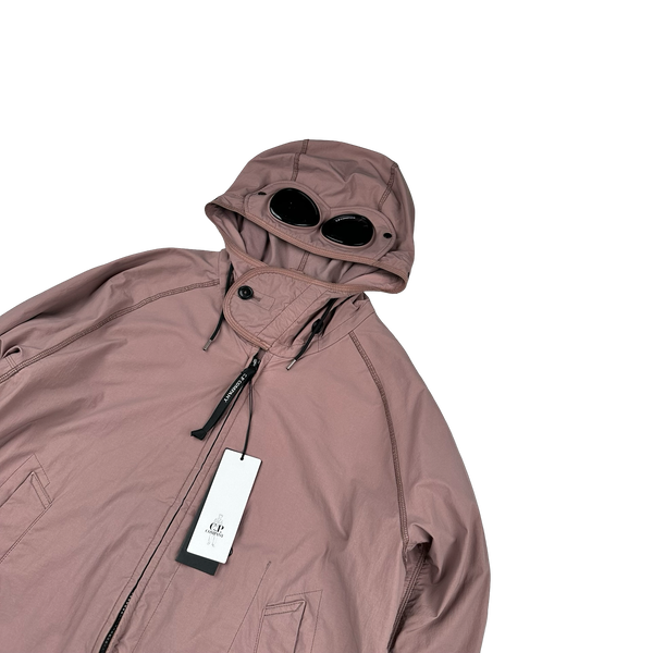 CP Company GD Shell Pink Hooded Lined Soft Shell Goggle Jacket - XL