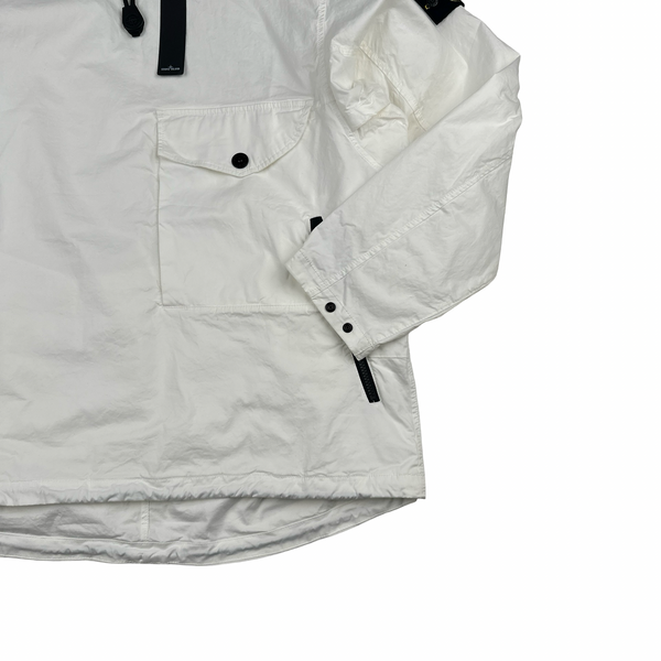 Stone Island 2022 White Oversized Supima Cotton Smock - XL - XXL