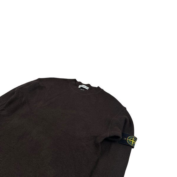 Stone Island 2005 Brown Wool Blend Jumper - Large