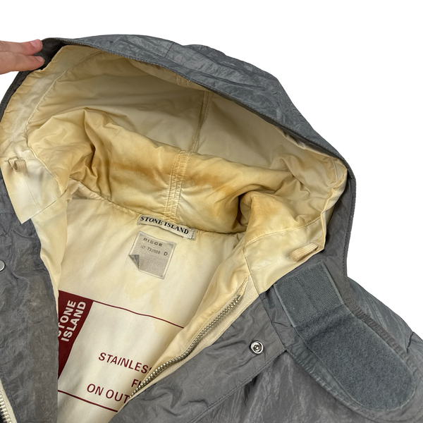Stone Island 1999 Grey Vintage Pure Metal Jacket - Large