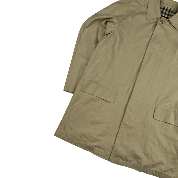 Burberry Nova Check Lined Tan Trench Coat - Large