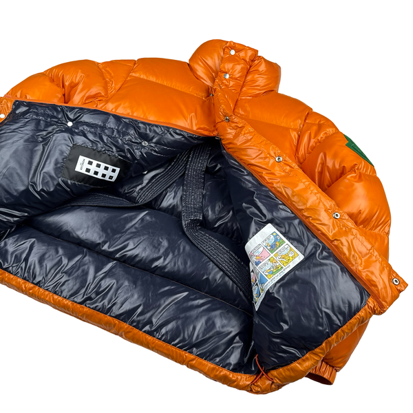 Moncler Dervaux Giubbotto Orange Down Filled Jacket - Medium