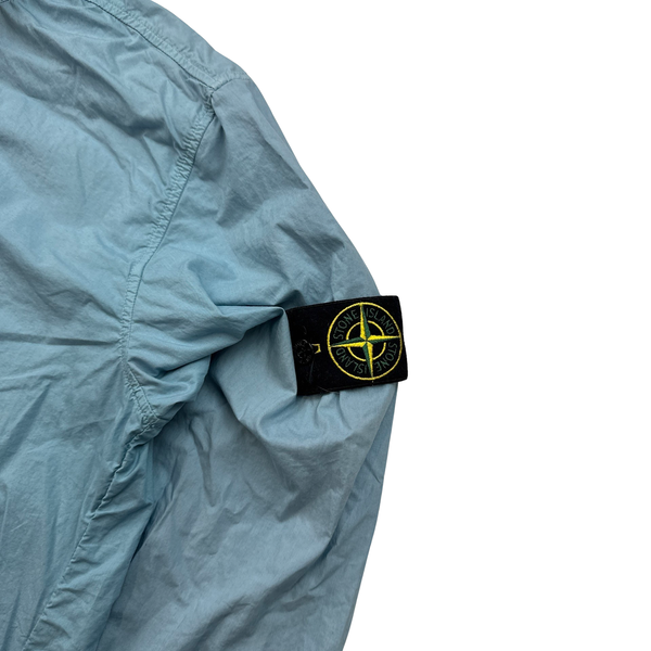 Stone Island Baby Blue Paracadute Hooded Overshirt - Medium