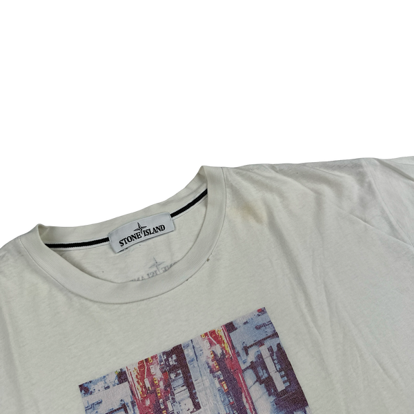 Stone Island 2017 White Graphic T Shirt - XL