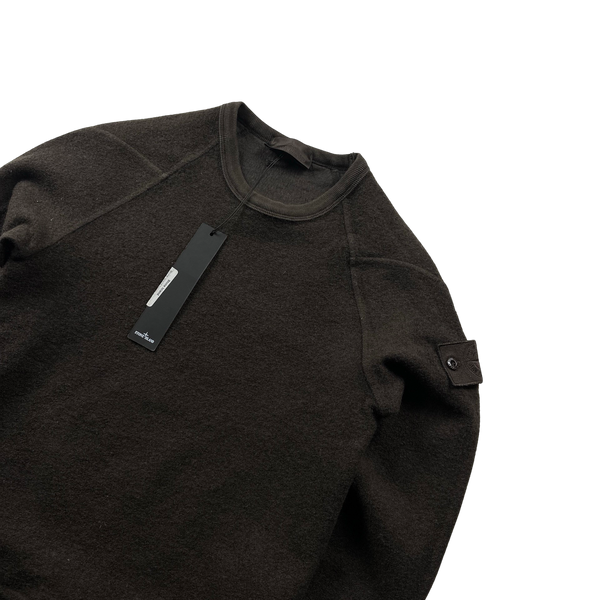 Stone Island 2020 Brown Ghost Crewneck Wool Jumper - Small