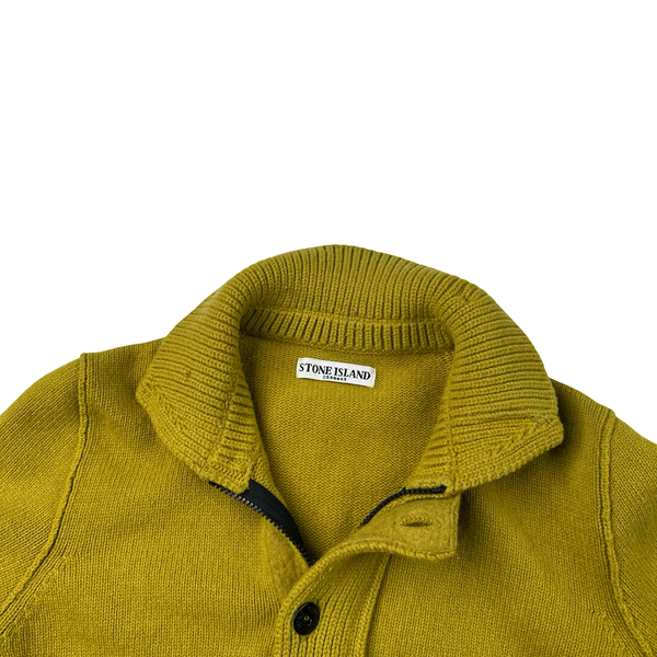 Stone Island 2011 Olive Wool High Neck Jumper - Medium