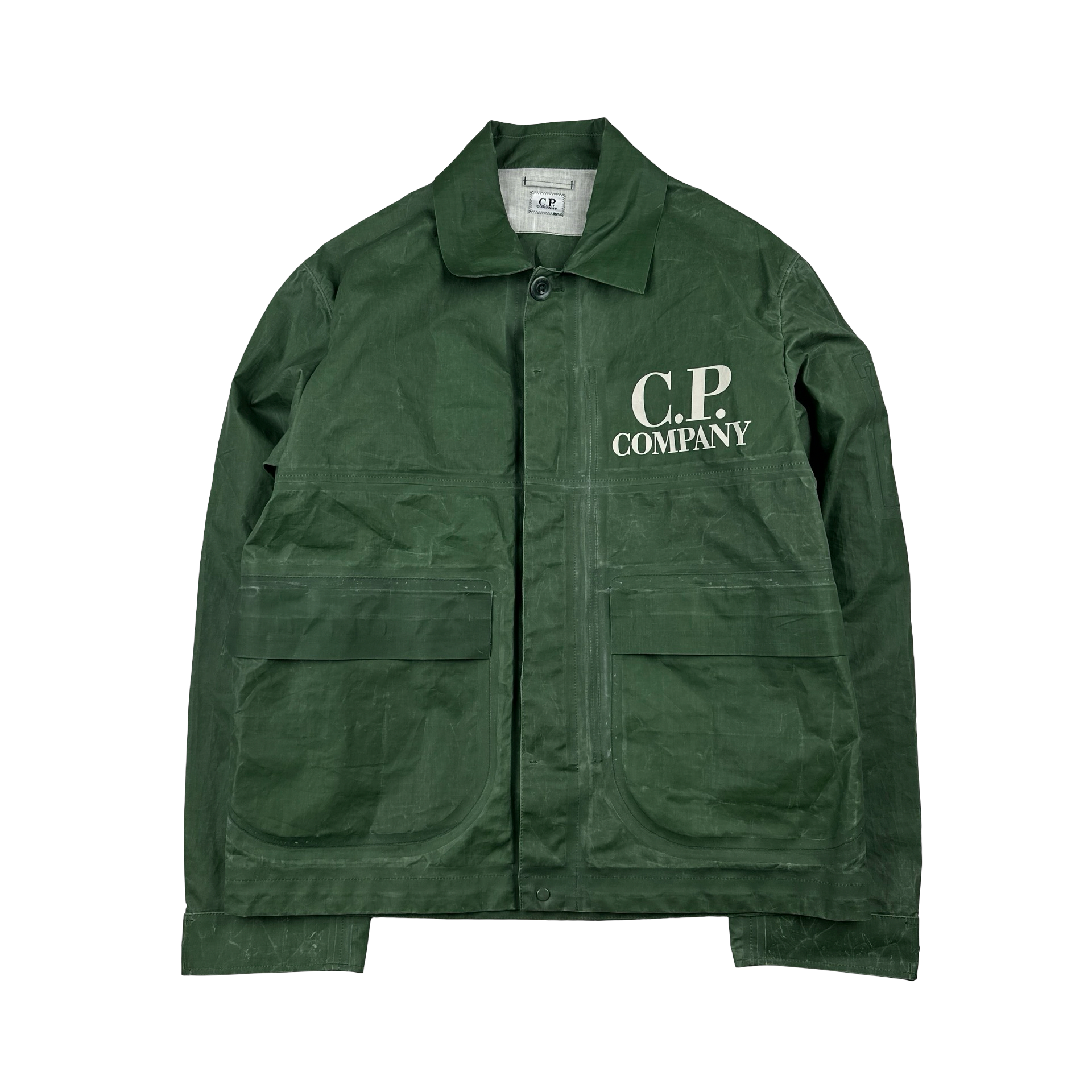 ジャケット・アウター CP COMPANY TOOB Two Jacket CP Company Green TOOB Two Spellout Collared Jacket - Large – Mat's